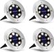 Igoods 4x LED Solar Ground Spot Set - Outdoor Garden Lighting - Solar Powered - Waterproof - White