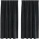 vidaXL Gordijnen 2 stuks Zwart 140 x 175 cm Fluweel
