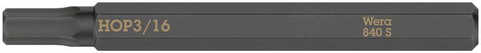Wera 840 S Hex-Plus bits binnenzeskant pour visseuse à choc, 3/16" x 70 mm - 05018156001