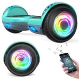 SISIGAD Offroad hoverboard voor kinderen en volwassenen met 6,5 inch banden, grote batterij, hoverboard, bluetooth, luidspreker, led-licht
