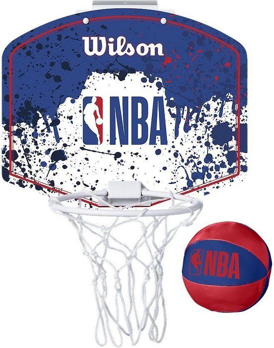 Wilson Mini Basketbalring - Nba - Blauw/rood