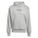 adidas heren Essentials Linear Fleece Hoodie Sweatshirt, medium grey heather/black, XXL