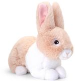 Keel Toys pluche Konijn - knuffeldier - beige - zittend - 25 cm
