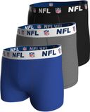 NFL SHIELD 3pk Boxers - BLU/MGR/BLK - S