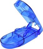 Heble® Pillensnijder bewaardoosje - Blauw