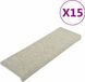 vidaXL - Trapmatten - zelfklevend - 15 st - sisal-look - 65x21x4 cm - lichtgroen