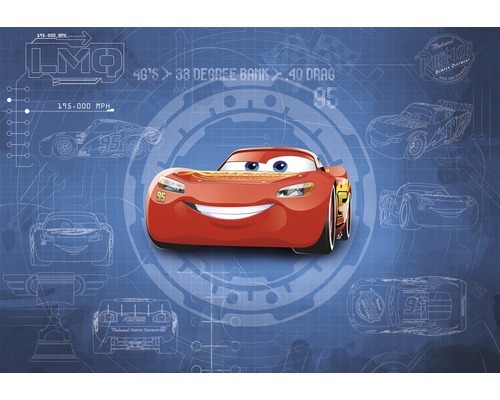 KOMAR Fotobehang papier Disney Cars Blueprint 368x254 cm