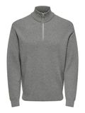Only & Sons Onsphil Reg 12 Struc Half Zip Knit 22023210 Medium Grey Melange Mannen Maat - M