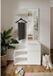 Armoire, décor blanc, 85 x 195 x 37 cm, 1 porte, 1 tiroir, armoire penderie