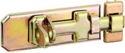 Alberts GAH Alberts 123062 Veiligheidssluitgrendel met platte greep en bevestigde lus | elektrolytisch geel verzinkt | plaat 100 x 40 mm
