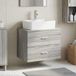 Maison Exclusive - Meuble de salle de bain mural Sonoma gris 62,5 x 44,5 x 50 cm