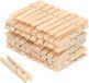 Merkloos / Sans marque Sorex Wasknijpers - 200x - 50 stuks - hout - knijpers - metalen slagveer