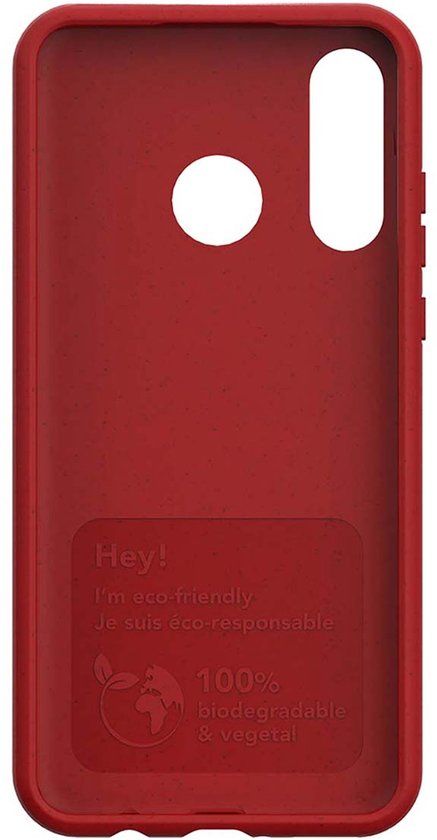 JUST GREEN, Hoesje geschikt voor Huawei P30 Lite - Natura Recyclebaar, Rood