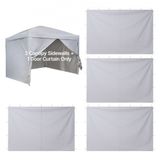 amazon VEVOR 4 zijpanelen voor partytent, zijpanelen voor een opvouwbare partytent van 3 x 3 m, waterdichte zijzeilen met zonwerende PU-coating, zijpaneel met ritssluiting voor buitenactiviteiten en kamperen, wit