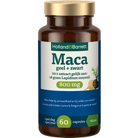 Holland & Barrett 1+1 gratis Maca Geel + Zwart 800mg - 60 capsules