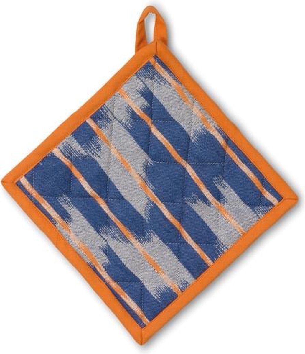 Kela Pannenlap, Oranje / Blauw - | Ethno