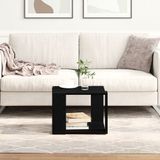 vidaXL Salontafel Zwart Eiken Bewerkt Hout 40 x 40 x 30 cm
