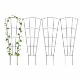 Merkloos / Sans marque Relaxdays plantensteun - zwart - 31x82 cm - voor klimplanten