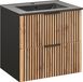 Petits-meubles Wastafel 60,2 cm Gaia met 2 lades, eikenlook en zwart