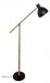 Lampe standard, culot E27, noir/bois de noyer, 151x25x70 cm, pivotante