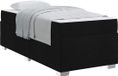 vidaXL Bedframe met matras Zwart Stof 90 x 200 cm