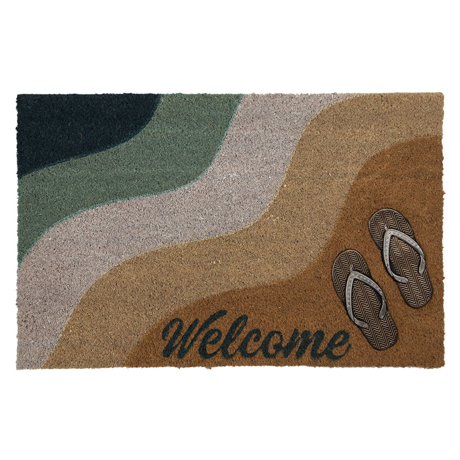 Clayre & Eef Deurmat - 75x45cm - Bruin