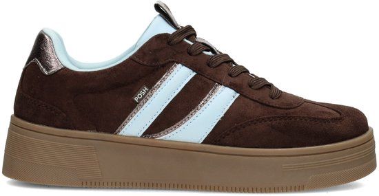 POSH by Poelman LILLY Dames Sneakers - Middel bruin
