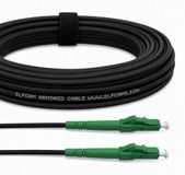 Elfcam® Glasvezelkabel van afgeschermd staal, LC/APC naar LC/APC Simplex Monomode, LSZH (5 m)