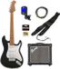 Fazley Bax Music bv Fazley Sunset Series Dawn HSS 3/4 Black elektrische kindergitaar starterset