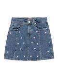ONLY KOGHOXTON Denim Rok Kort Gebloemd A-lijn Katoen Kinderen Blauw