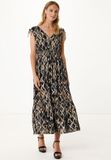 Mexx Dress Ikat Lurex Jaquard Maxi Black Dames - Maat 40