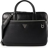 GUESS Leren business tas met laptopvak Monaco Laptop Bag Black zwart
