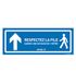 AUA SIGNALETIQUE - Signalisatie van Sol respectez la File en Face - zelfpanty laminé - blauw 420 x 160 mm