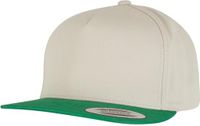 Flexfit - Classic 5 Panel Snapback Pet - Beige/Groen