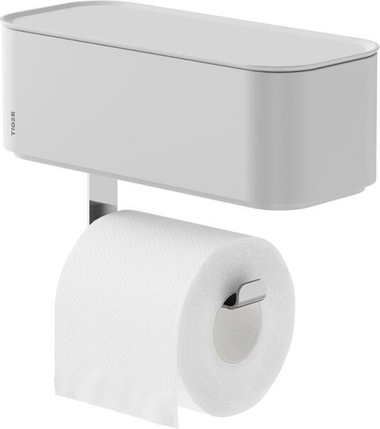 Tiger 2-Store Toiletrolhouder met opbergbakje Wit 800379