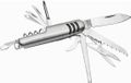Bellatio Design Multifunctioneel zakmes - zilver - 11 functies - 10 cm