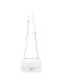 Armani Exchange Jodie Schoudertas voor dames, metallic zilver-logo, gebroken wit