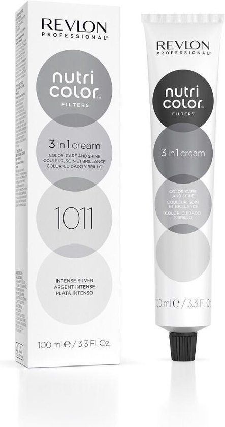 Revlon Nutri Color 1011 - Intense Silver 3 in 1 Permanente Kleurcrème (100 ml)