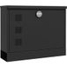 Boîte aux lettres métallique verrouillable, design moderne, dimensions 36,5 x 11,5 x 29 cm, couleur noire, pour extérieur