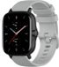 Strap-it Bracelet de montre connectée en silicone - Convient pour Amazfit GTS 2 - Gris