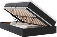 vidaXL Opslagbed met Matras Zwart 120 x 200 cm Kunstleer