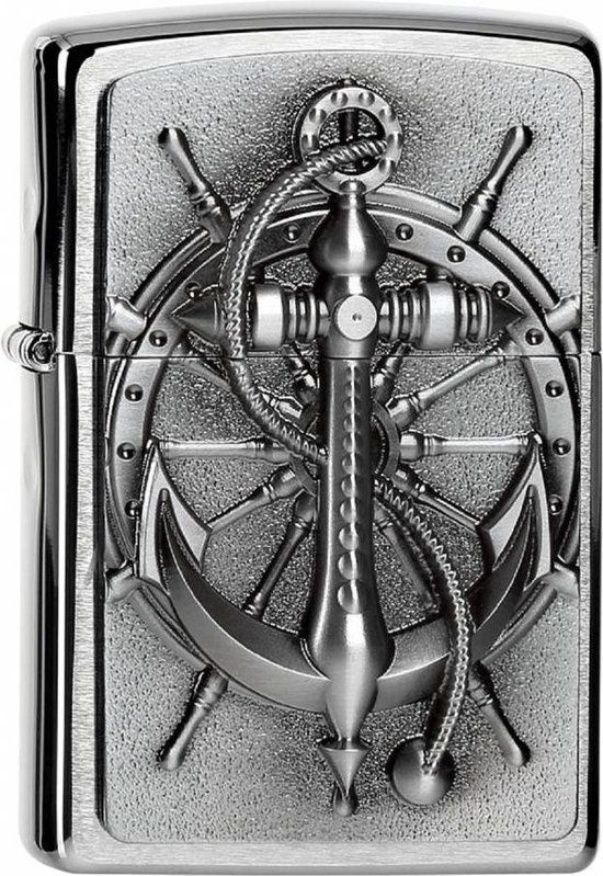 Zippo Aansteker Nautic Emblem Chroom Metaal Navulbaar