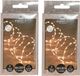 Anna's Collection Draadverlichting lichtsnoer - 2x - 66 led lampjes - warm wit - zilver draad - 100 cm