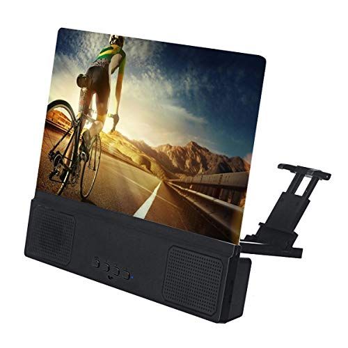 12 inch 3D HD Telefoon Screen Vergrootglas Film Video Versterker Met Bedrade Speaker Met Knoppen Voor Smart Telefoon Onder 7.6 Inch