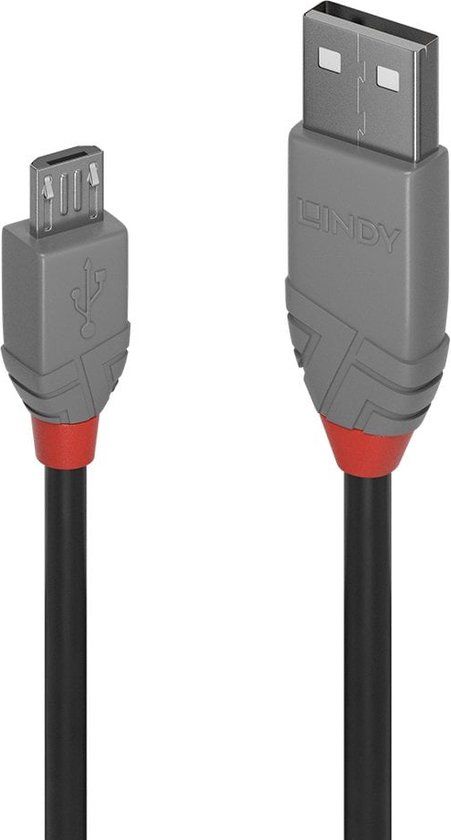 LINDY 36732 USB 2.0 A Male naar USB 2.0 A Male Kabel 1 m Zwart