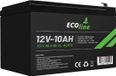 EcoLine - AGM 12V 10AH - 10000mAh VRLA Batterie - Deep Cycle Accumulateur