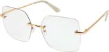 Glas BILLIE RIMLESS leesbril Goud +1.00