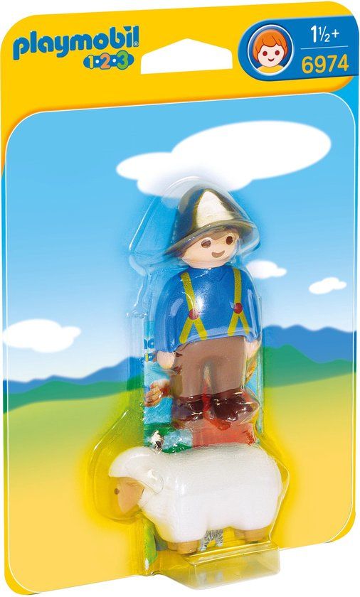 PLAYMOBIL 1.2.3 Herder met schaap - 6974