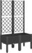 vidaXL Plantenbak met latwerk 80x40x142 cm polypropeen zwart