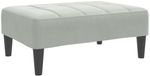 vidaXL Pouf 77x55x31 cm velours gris clair
